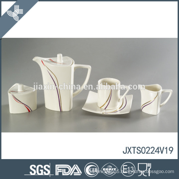 Eco-friendly wholesale price beautiful design bone china tea set